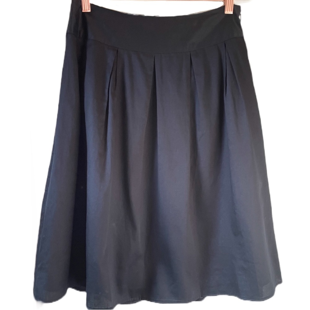 Women's Croft & Barrow Skirt Midi Black Pleated
